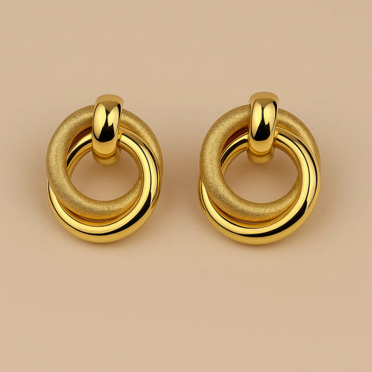 Aros Doble Aro Dorado