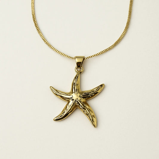 Collar Estrella de Mar Dorada